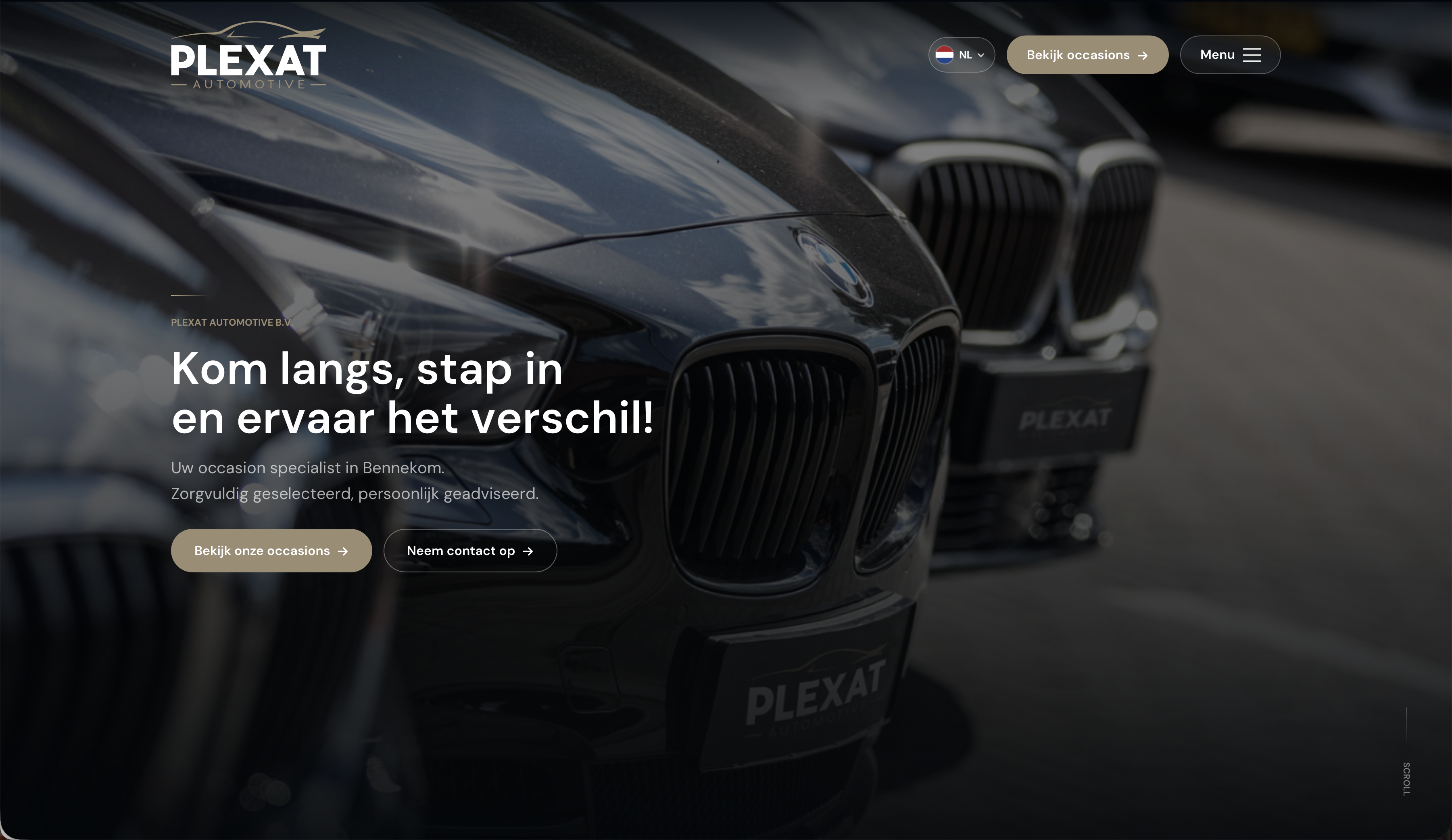 Plexat Automotive — voorbeeld website